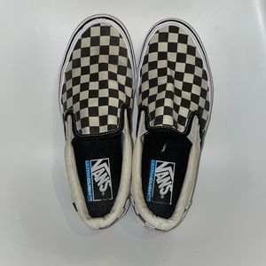 Womens Black and White Vans, Size 8